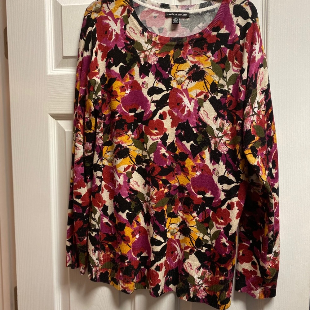 Floral sweater